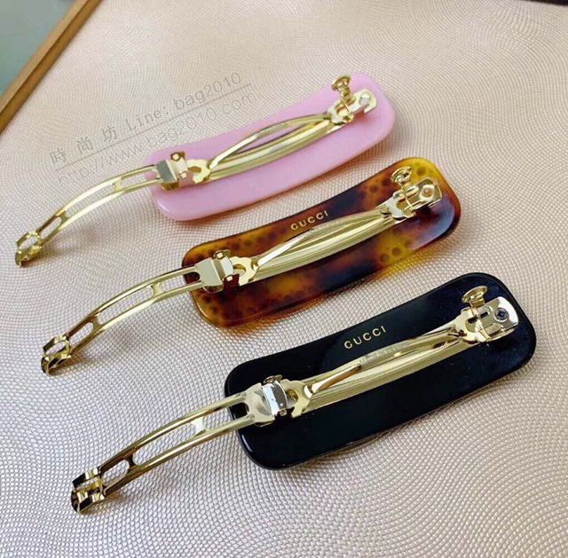 GUCCi飾品 古馳雙G彩色字母水晶鑽髮夾頂夾 Gucci馬尾夾  zgbq1139